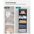 Set of 2 Hanging Wardrobe Storage Organisers - 6 Shelves with Clips - Fabric - Grey