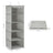 Hanging Storage Shelves - Fabric - Grey - 6-Tier Wardrobe Closet Organizer with Clips