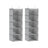 Hanging Wardrobe Storage Organisers - Fabric - Light Grey - Set of 2 with 6 Shelves and Clips