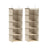 Set of 2 Hanging Wardrobe Storage Organisers - 6 Shelves - Fabric - Sand Beige