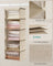 Set of 2 Hanging Wardrobe Storage Organisers - 6 Shelves - Fabric - Sand Beige