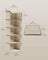 Set of 2 Hanging Wardrobe Storage Organisers - 6 Shelves - Fabric - Sand Beige