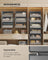 Hanging Wardrobe Organiser - Fabric - Dove Grey - 6-Tier with Separable Design and Side Pockets