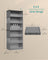 Hanging Wardrobe Organiser - Fabric - Dove Grey - 6-Tier with Separable Design and Side Pockets