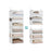 Hanging Wardrobe Organiser - Fabric - Cloud White - 6-Tier Design with Side Pockets