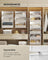 Hanging Wardrobe Organiser - Fabric - Cloud White - 6-Tier Design with Side Pockets