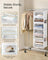 Hanging Wardrobe Organiser - Fabric - Cloud White - 6-Tier Design with Side Pockets