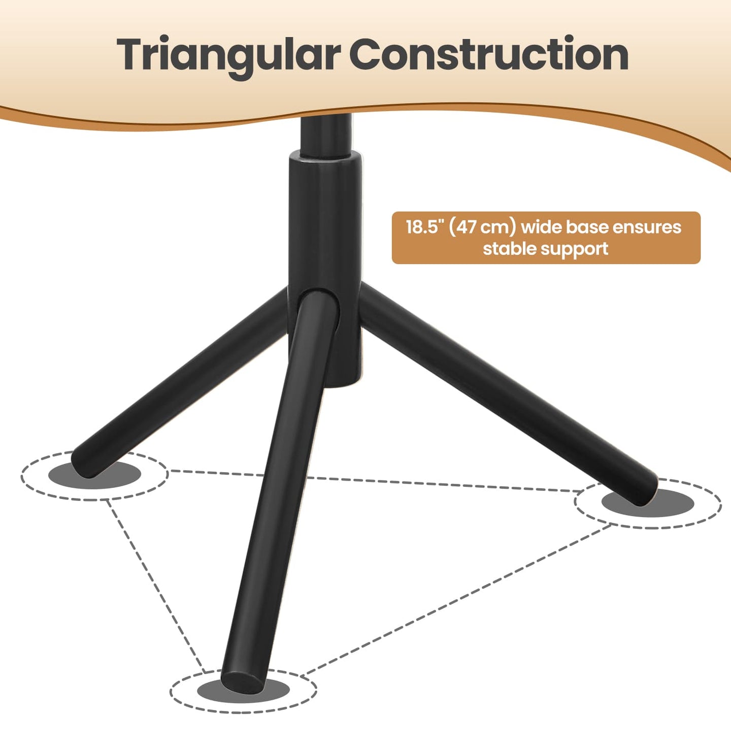 Hat and Coat Stand - Solid Wood - Black - Height Adjustable with 8 Hooks