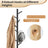 Hat and Coat Stand - Solid Wood - Black - Height Adjustable with 8 Hooks