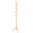 Coat Rack - Solid Wood - White - Freestanding with 8 Hooks for Entryway and Hallway