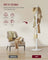 Coat Rack - Solid Wood - Cloud White - 8 Hooks for Entryway and Hallway