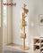 Coat Rack - Solid Wood - Cloud White - 8 Hooks for Entryway and Hallway