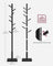Free Standing Coat Rack - Solid Wood - White - 8 Hooks for Coats