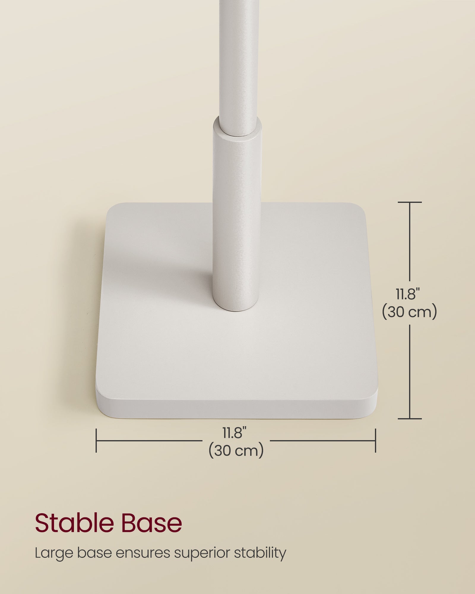 Solid Wood Coat Stand - White - Rubberwood