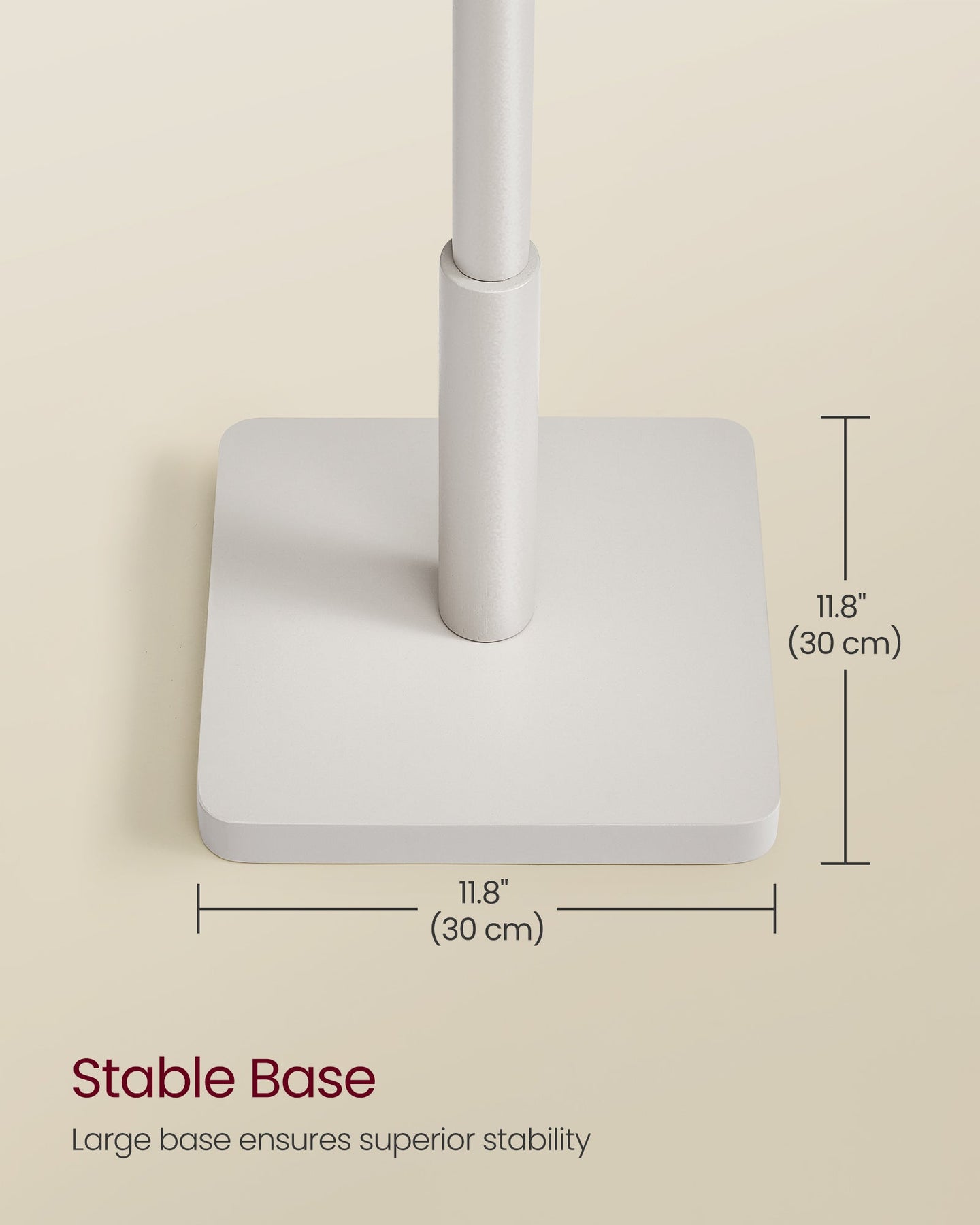Solid Wood Coat Stand - White - Rubberwood