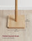 Free Standing Coat Rack - Solid Wood - White - 8 Hooks for Coats