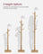 Free Standing Coat Rack - Solid Wood - White - 8 Hooks for Coats