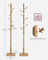 Free Standing Coat Rack - Solid Wood - White - 8 Hooks for Coats