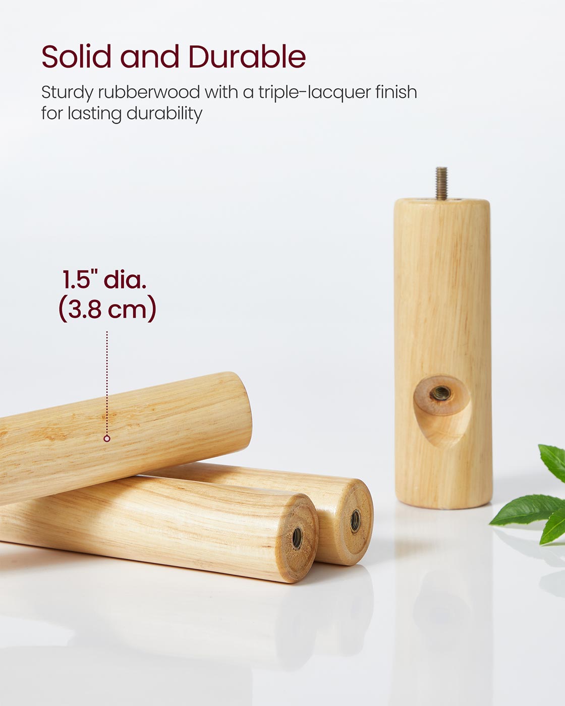Coat Rack - Solid Wood - Dark Walnut - Free Standing with 8 Hooks