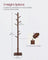 Coat Rack - Solid Wood - Dark Walnut - Free Standing with 8 Hooks