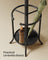 Freestanding Coat Rack - Metal - Ink Black - 12 Hooks with Umbrella Holder