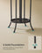 Freestanding Coat Rack - Metal - Ink Black - 12 Hooks with Umbrella Holder