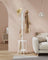 Freestanding Coat Rack - Metal - Pearl White - 12 Hooks with Umbrella Holder