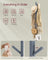 Coat Rack - Solid Wood - Grey - 8 Hooks with 3 Adjustable Heights