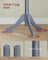 Coat Rack - Solid Wood - Grey - 8 Hooks with 3 Adjustable Heights