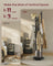 Freestanding Coat Rack Stand - Wood - Ink Black - 11 Hooks and 3 Shelves with Removable Wheels