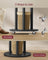 Freestanding Coat Rack Stand - Wood - Ink Black - 11 Hooks and 3 Shelves with Removable Wheels