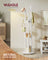 Freestanding Coat Rack Stand - Wood - Ink Black - 11 Hooks and 3 Shelves with Removable Wheels