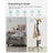 Coat Stand - Metal - Black - 12 Hooks for Coats