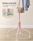 Coat Stand - 12 Hooks, 4 Legs - Metal - Jelly Pink