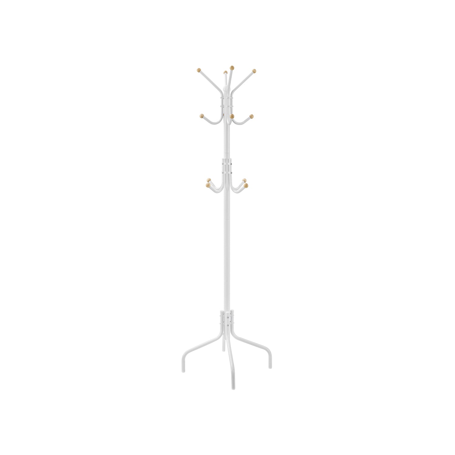 Coat Stand - Metal - Black - 12 Hooks for Coats