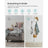 Coat Stand - Metal - Black - 12 Hooks for Coats