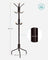 Coat Stand - 12 Hooks, 4 Legs - Metal - Black