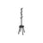 Coat Rack Stand - Wood - Ink Black - Free Standing Hall Tree with 8 Hooks and Storage Shelf