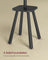 Coat Rack Stand - Wood - Ink Black - Free Standing Hall Tree with 8 Hooks and Storage Shelf