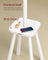 Coat Rack Stand - Wood - Cloud White - Free Standing with 8 Hooks and Storage Shelf