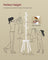 Coat Rack Stand - Wood - Cloud White - Free Standing with 8 Hooks and Storage Shelf