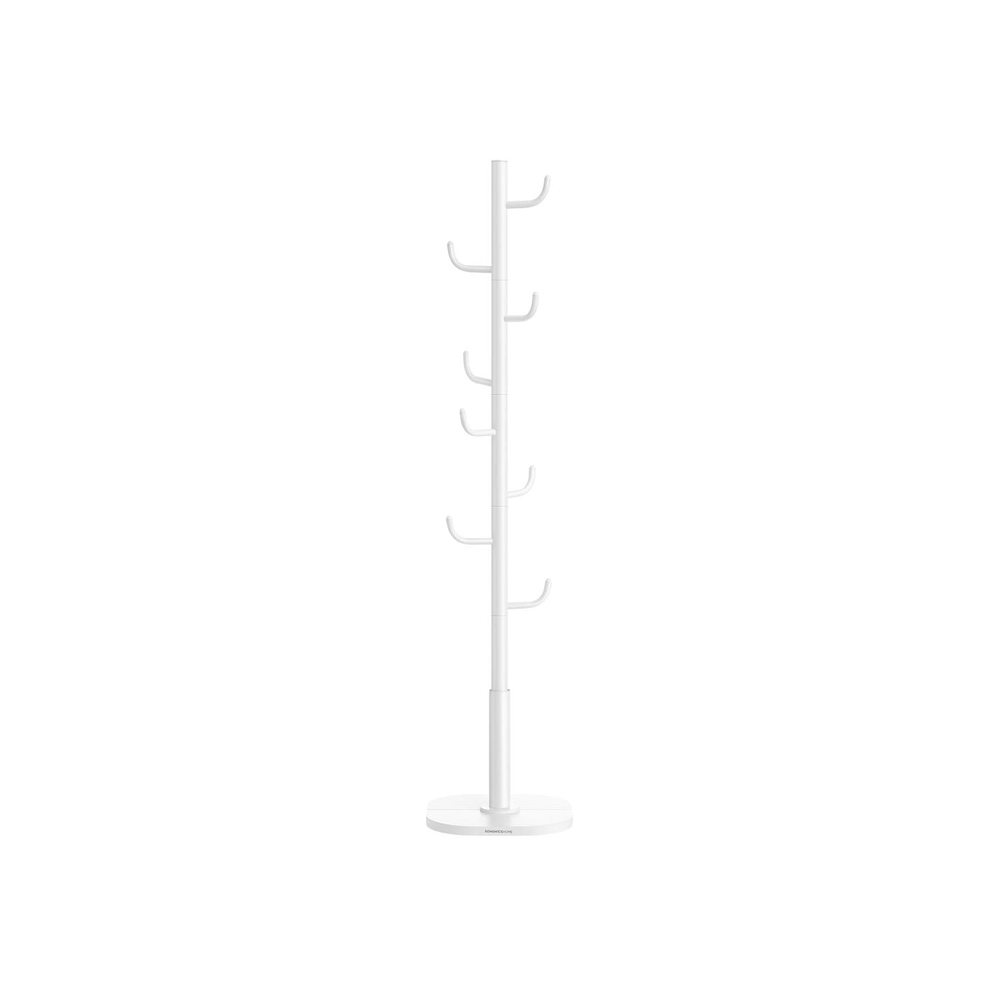 Cactus-Shaped Coat Rack - 8 Sturdy Hooks - Metal - Cloud White
