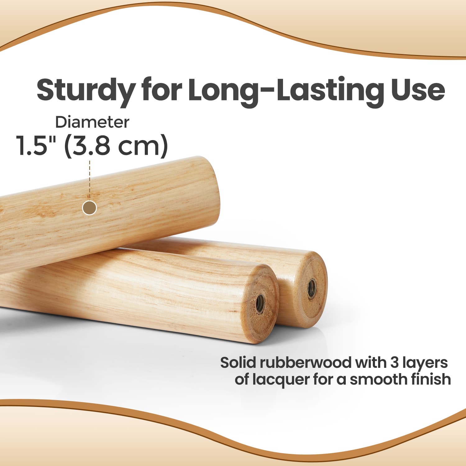 Solid Wood Coat Rack - Solid Wood - White - Tree-Shaped Design with 8 Hooks and 3 Height Options