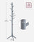 Coat Rack - Solid Wood - Black - Free Standing with 8 Hooks