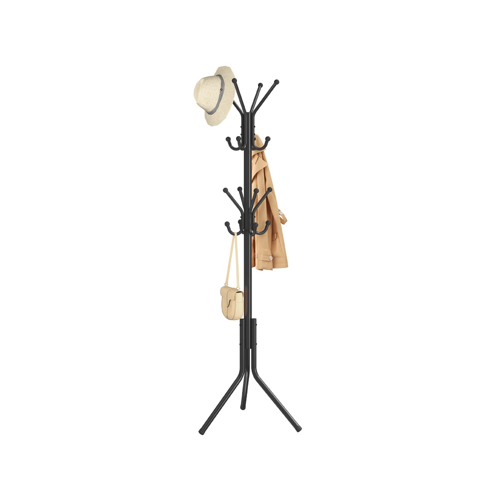 Freestanding Coat Rack - 175cm - Steel - 16 Hooks