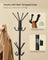 Freestanding Coat Rack - 175cm - Steel - 16 Hooks
