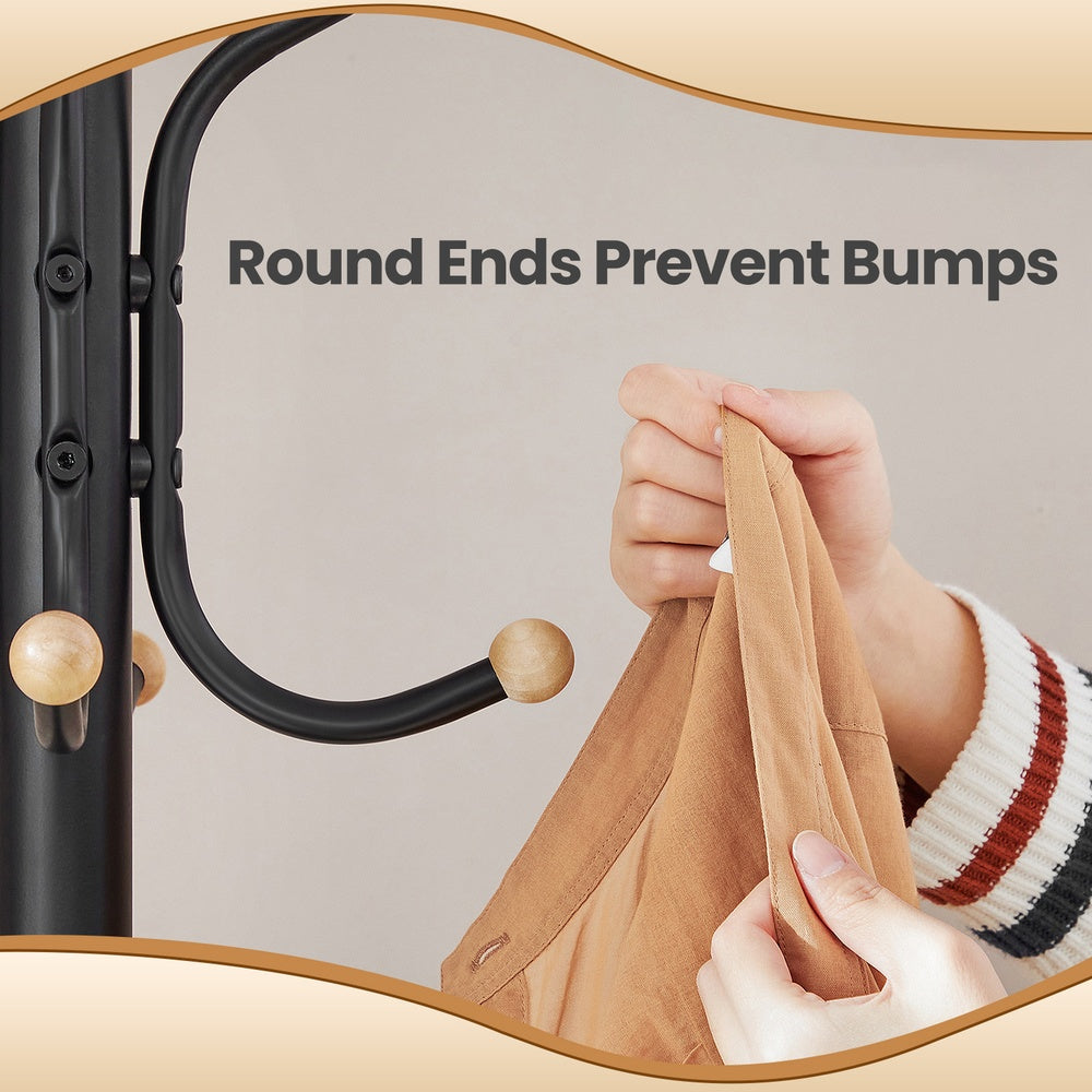 Coat Rack Stand - 182 cm - Metal - Multi-Level Hooks