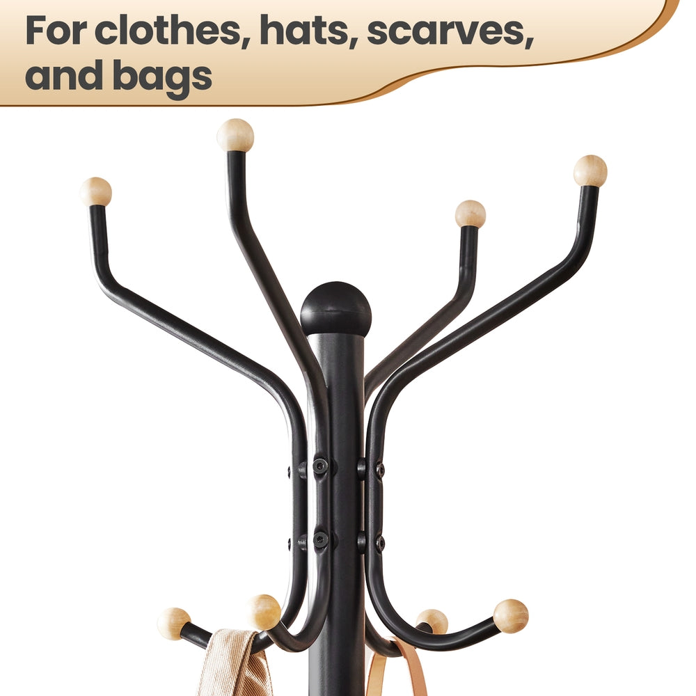 Coat Rack Stand - 182 cm - Metal - Multi-Level Hooks