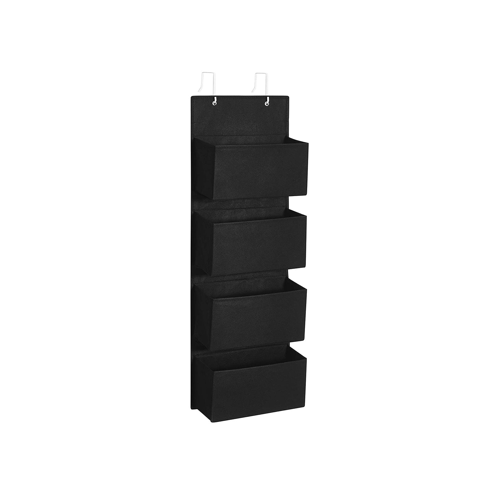 Over-the-Door Organizer - Fabric - Black - 4 Pocket Space-Saving Storage Solution