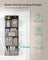Set of 2 Over-Door Storage Organisers - 4 Pocket Design - Fabric - Ink Black - Quality Materials for Long-Lasting Use